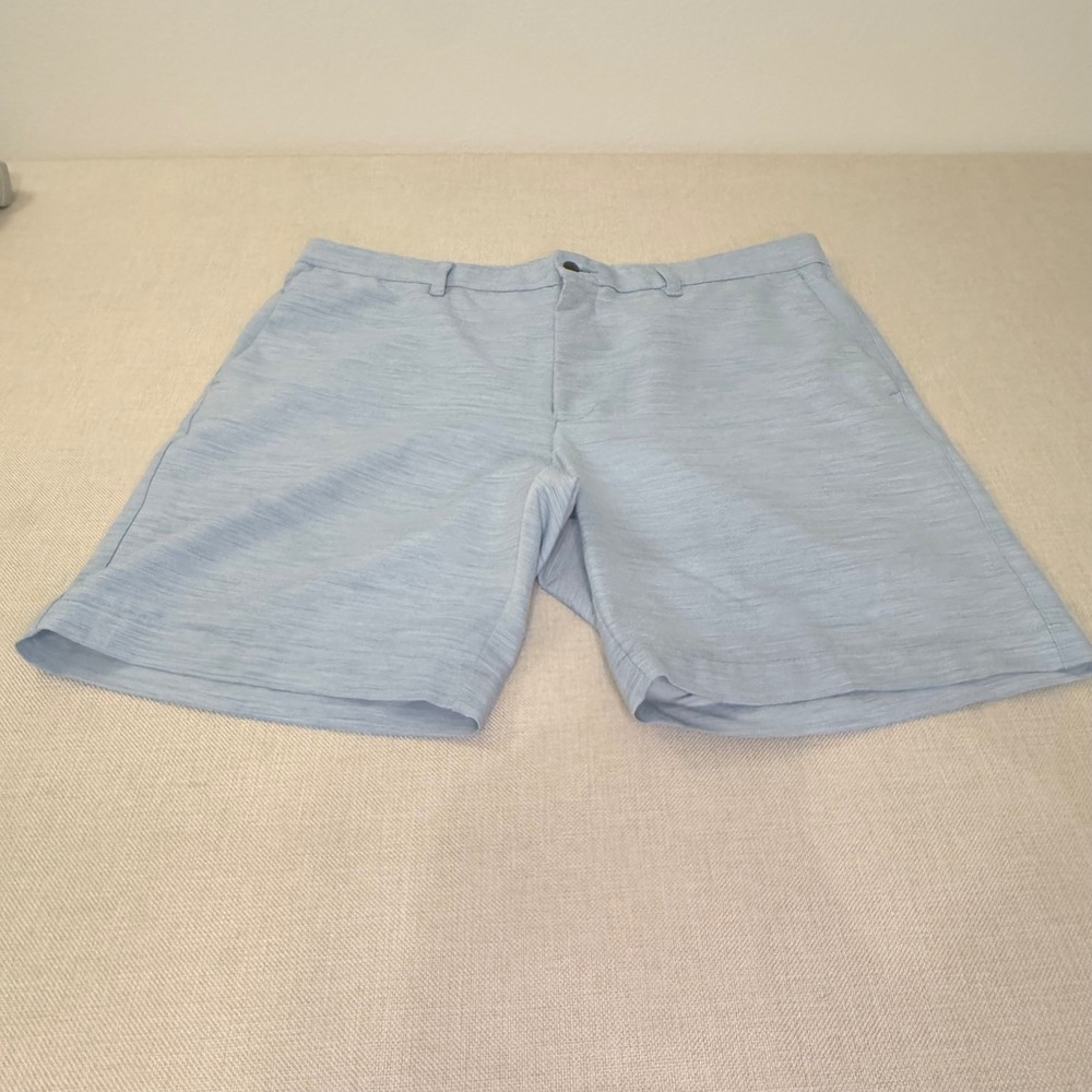 Callaway Mens Golf Shorts Blue Heathered Performance Stretch Size 38 Flat Front
